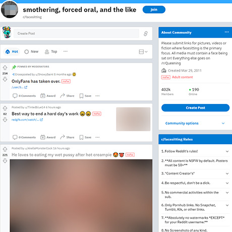 Face Sitting – A Vibrant NSFW Community on Reddit Face Sitting – A Vibrant NSFW Community on Reddit