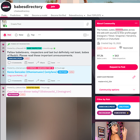 BabesDirectory – A Top NSFW Reddit Directory for Hot Models BabesDirectory – A Top NSFW Reddit Directory for Hot Models