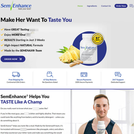 SemEnhance – Pills That Improve Semen Taste and Oral Appeal SemEnhance – Pills That Improve Semen Taste and Oral Appeal