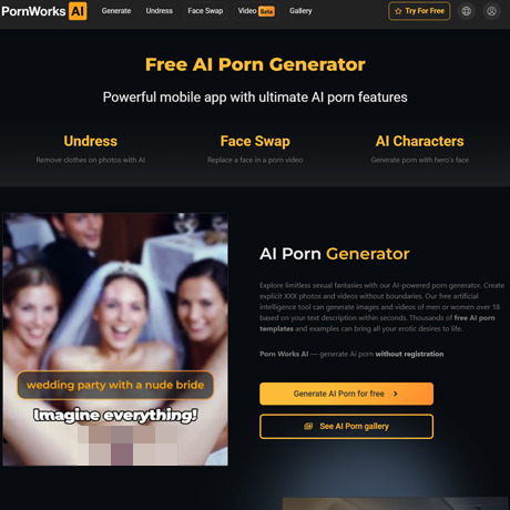 PornWorks – All-in-One AI Tool for Adult Content Creation PornWorks – All-in-One AI Tool for Adult Content Creation