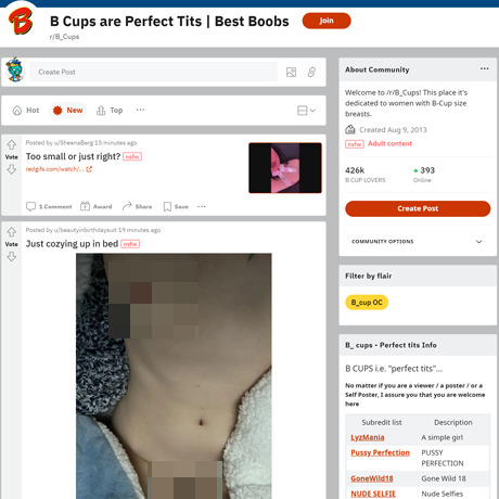 B Cups – NSFW Subreddit for Amateur B-Cup Tits | Reddit Review B Cups – NSFW Subreddit for Amateur B-Cup Tits | Reddit Review