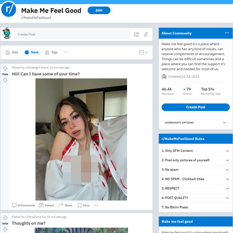 MakeMeFeelGood – A Supportive Reddit Sub with Gentle NSFW Touches MakeMeFeelGood – A Supportive Reddit Sub with Gentle NSFW Touches