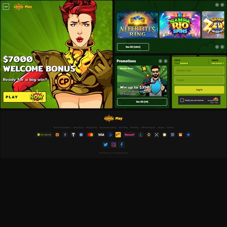 Comic Play Casino – Play Slots, Table Games & Live Dealer Online Comic Play Casino – Play Slots, Table Games & Live Dealer Online