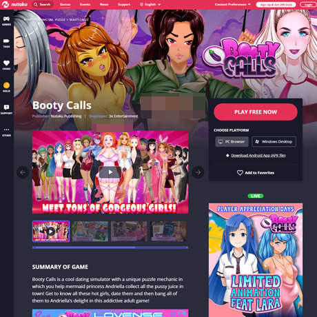 Booty Calls – Hilarious Hentai Dating Sim with Sex Scenes Booty Calls – Hilarious Hentai Dating Sim with Sex Scenes