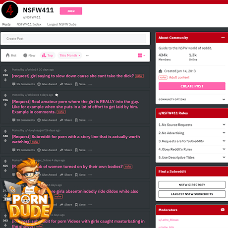 NSFW411 – Reddit's Hub for Finding NSFW Content and Subreddits NSFW411 – Reddit's Hub for Finding NSFW Content and Subreddits