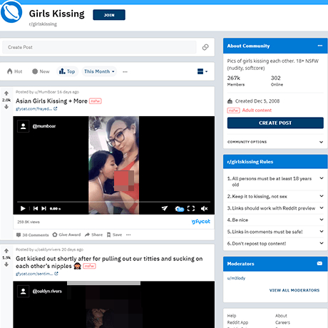 Girls Kissing – NSFW Subreddit with Thousands of Lesbian Kissing GIFs Girls Kissing – NSFW Subreddit with Thousands of Lesbian Kissing GIFs