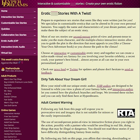 HyperDreams – Interactive Erotic Stories with a Twist HyperDreams – Interactive Erotic Stories with a Twist