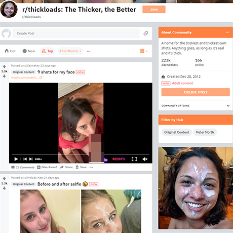 ThickLoads – Find NSFW Subreddits for Cumshot Lovers ThickLoads – Find NSFW Subreddits for Cumshot Lovers