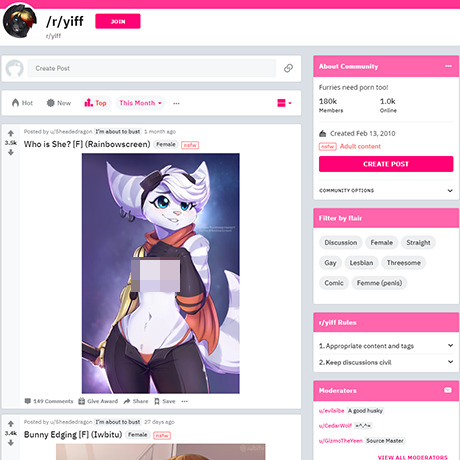 Yiff – Furry NSFW Subreddit Review and Alternatives Yiff – Furry NSFW Subreddit Review and Alternatives