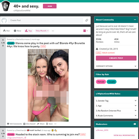 40plusGoneWild – Over 40 NSFW Subreddit for Mature Women 40plusGoneWild – Over 40 NSFW Subreddit for Mature Women