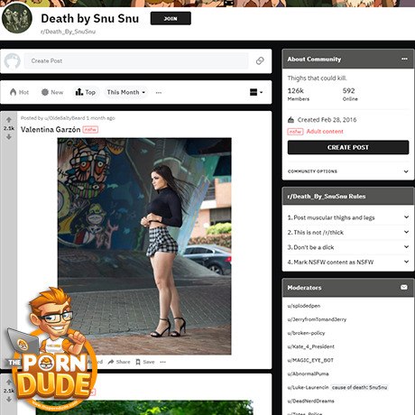 Death By Snu Snu – NSFW Subreddit for Muscular Women and Thick Thighs Death By Snu Snu – NSFW Subreddit for Muscular Women and Thick Thighs