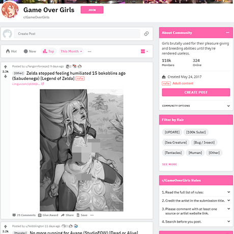 GameOverGirls – Explore Brutal Hentai and Active NSFW Reddit Community GameOverGirls – Explore Brutal Hentai and Active NSFW Reddit Community