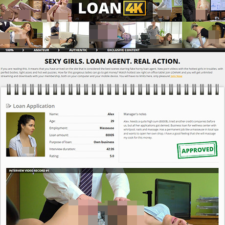 Loan4K – Premium Reality Porn Network with Fake Loan Agent Scenes Loan4K – Premium Reality Porn Network with Fake Loan Agent Scenes