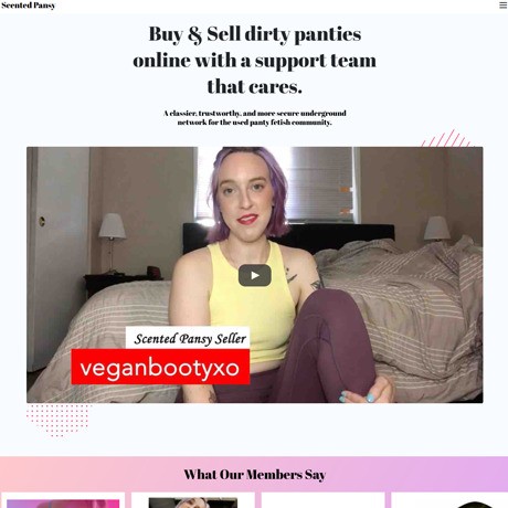 Scented Pansy – Used Panties Marketplace with Social Features Scented Pansy – Used Panties Marketplace with Social Features