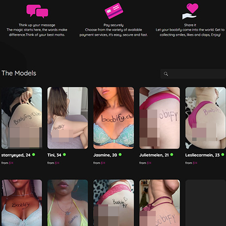 Boobify – Custom Text on Models | Premium OnlyFans Sites Boobify – Custom Text on Models | Premium OnlyFans Sites