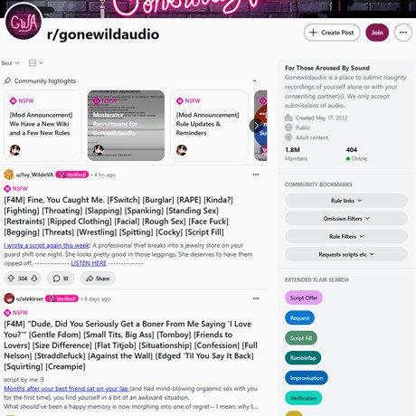 GoneWildAudio – Immersive Audio Erotica on Reddit GoneWildAudio – Immersive Audio Erotica on Reddit