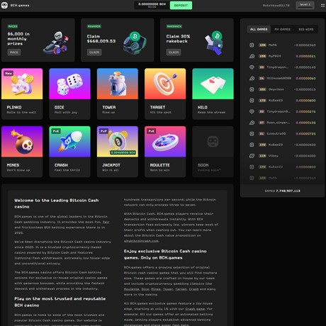 BCH Games – Crypto Betting Site with Rakebacks and Bitcoin Purchases BCH Games – Crypto Betting Site with Rakebacks and Bitcoin Purchases